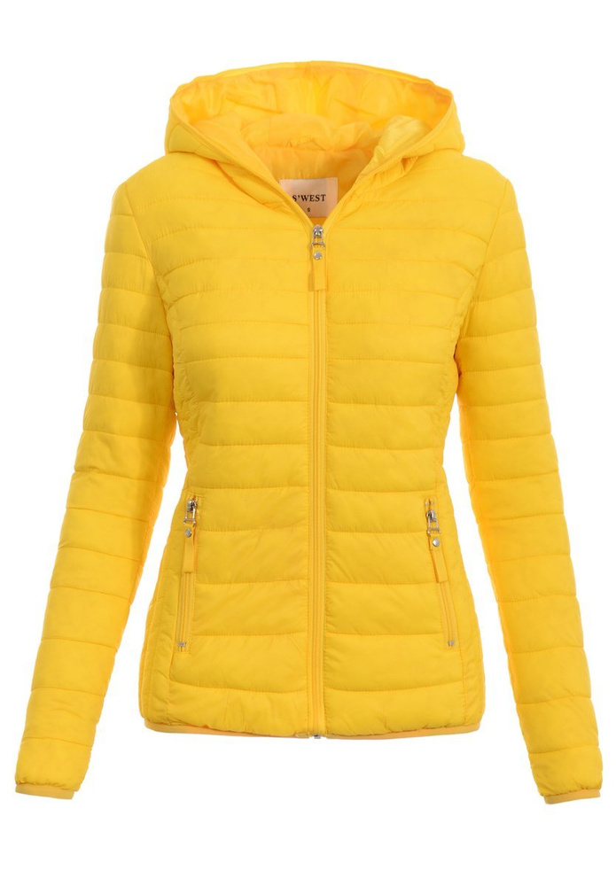 Damska Wiosenna Kurtka Żółta