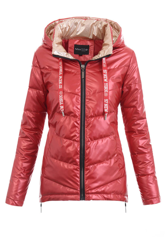 Damska Wiosenna Kurtka Rozalia Czerwona