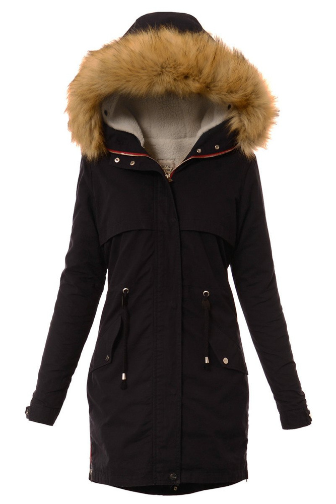 Damska Kurtka Parka Zimowa 2w1 Nataly Granatowa