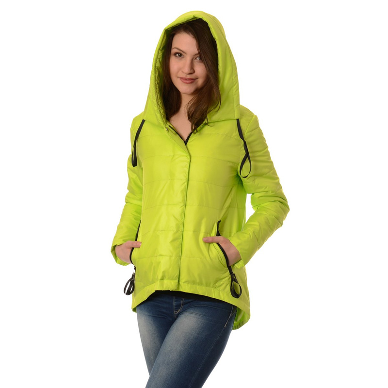 Damska Kurtka Wiosenno - Jesienna Asymetryczna Anna Limonkowa