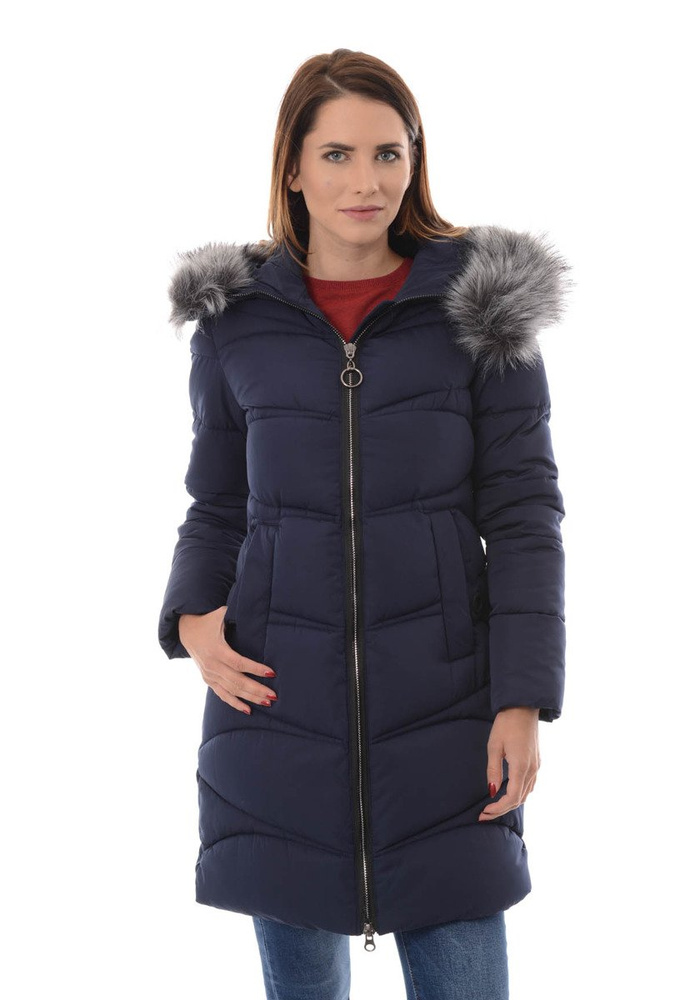 Damska Zimowa Kurtka Ortalionowa Klementyna Granatowa