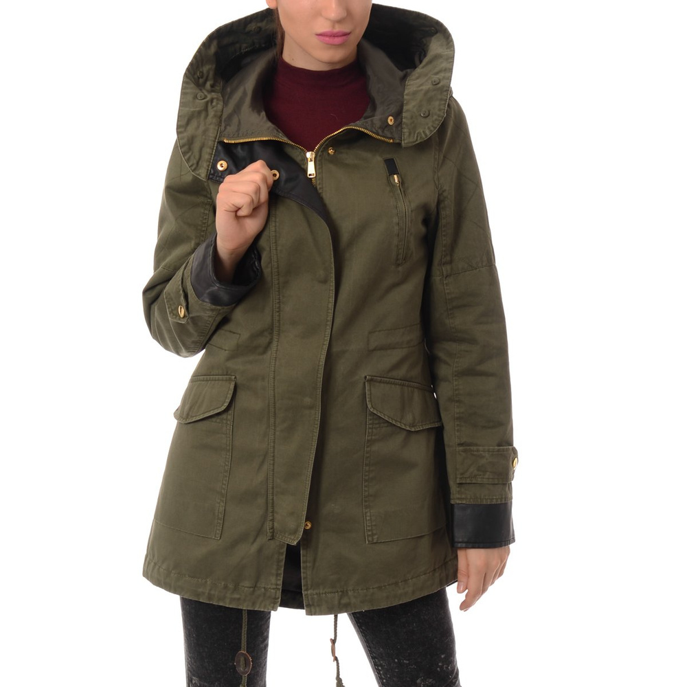 Damska Parka Kurtka Zimowa 2w1 Elena Zielona