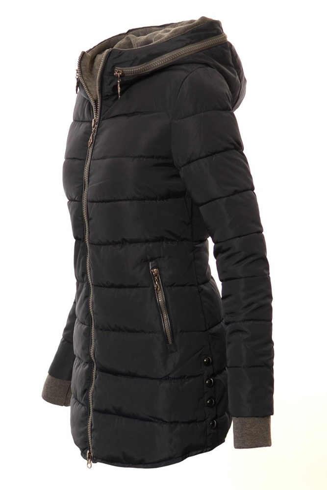 Damska Zimowa Ortalionowa Kurtka Carina Granatowa