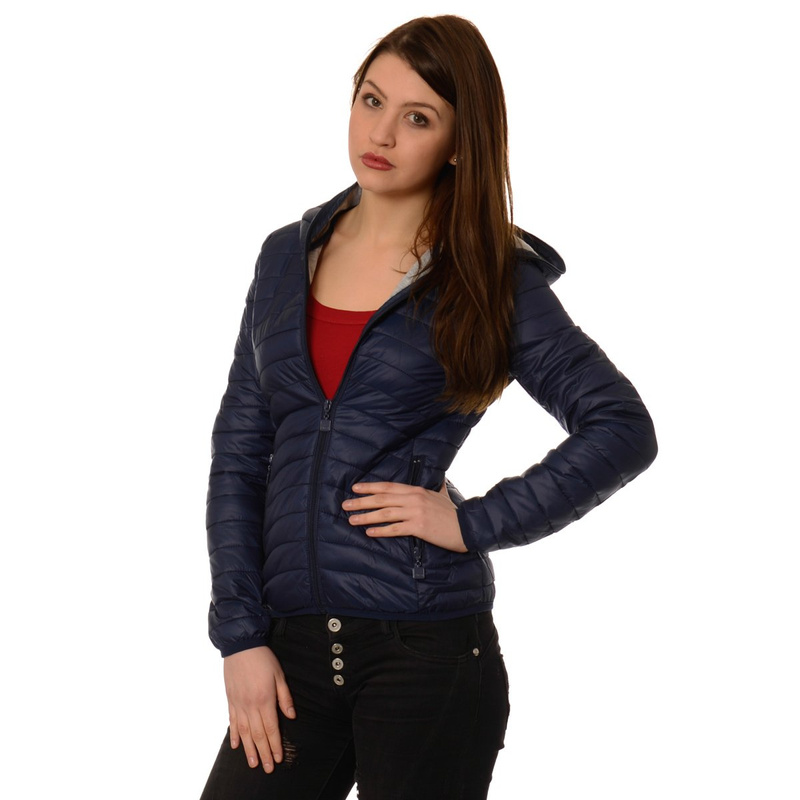 Damska Wiosenna - Jesienna Kurtka Ortalionowa Veronica Granatowa