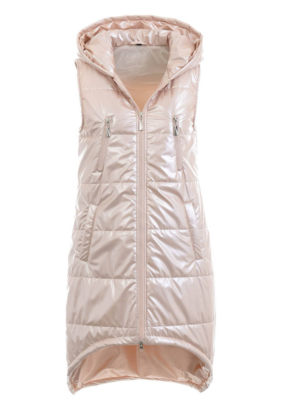 Damska Kamizelka Bezrękawnik Karmena Perłowo Różowy