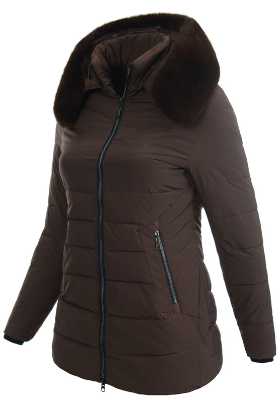 Damska Kurtka Zimowa Debora Brązowa