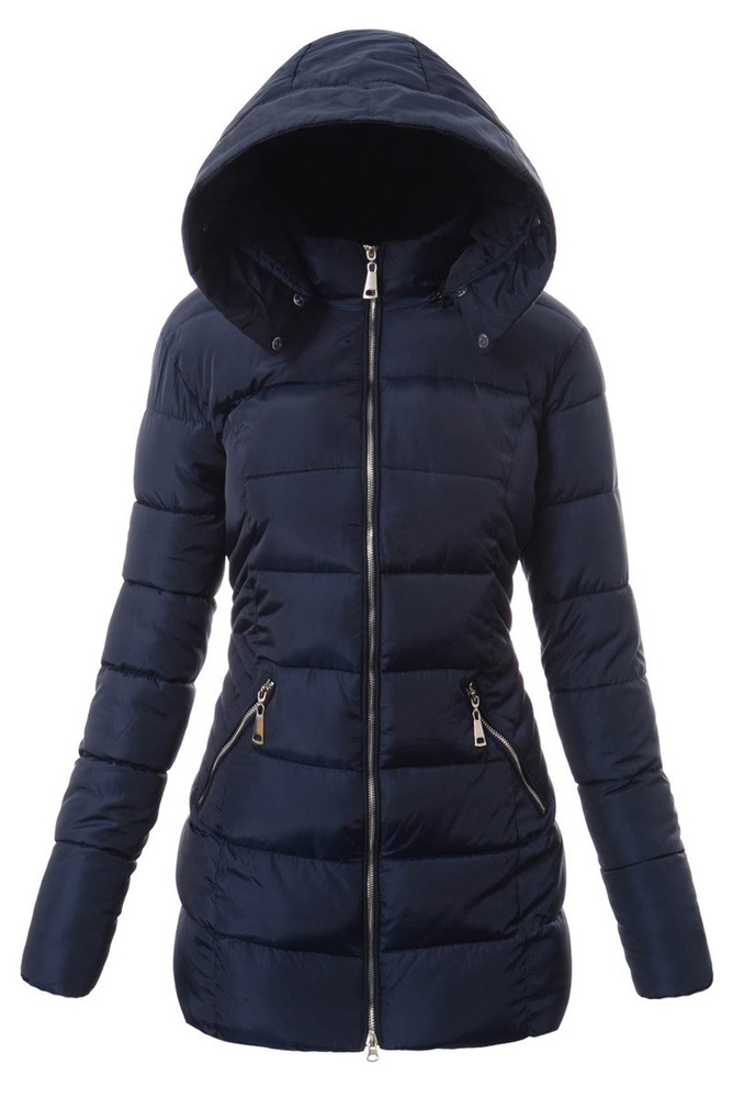 Damska Zimowa Ortalionowa Kurtka Granatowa