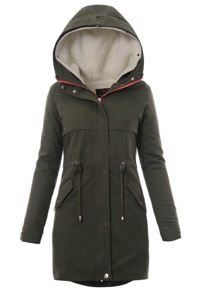 Damska Kurtka Parka Zimowa 2w1 Nataly Zielona