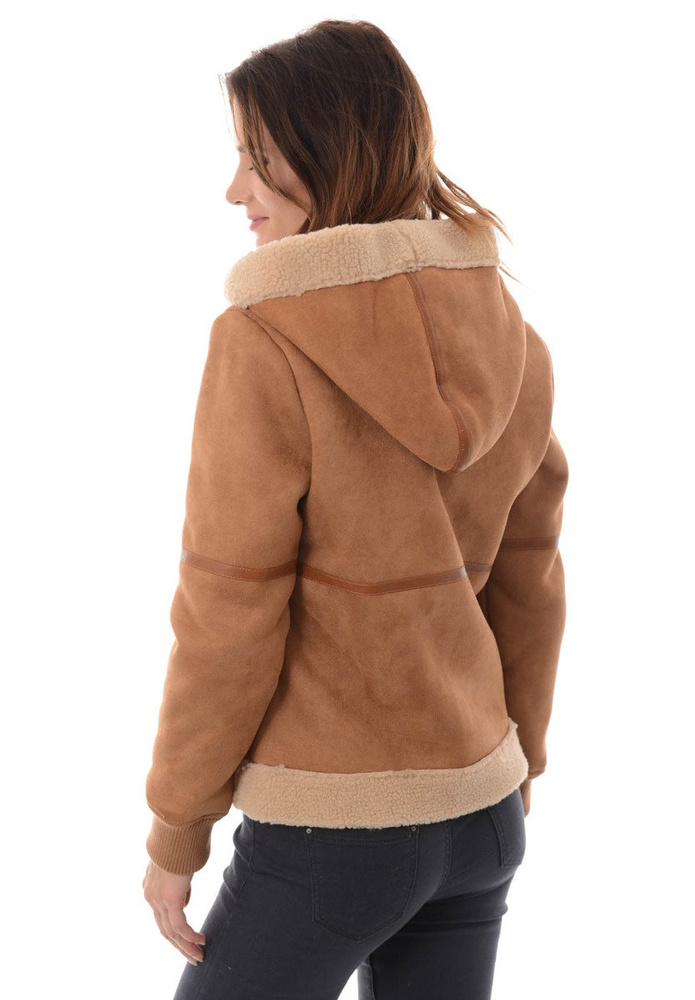 Damska Zimowa Kurtka Kożuszek Miriam Brązowa