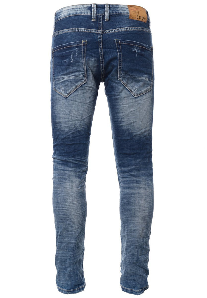 Męskie Spodnie Jeansowe Granatowe