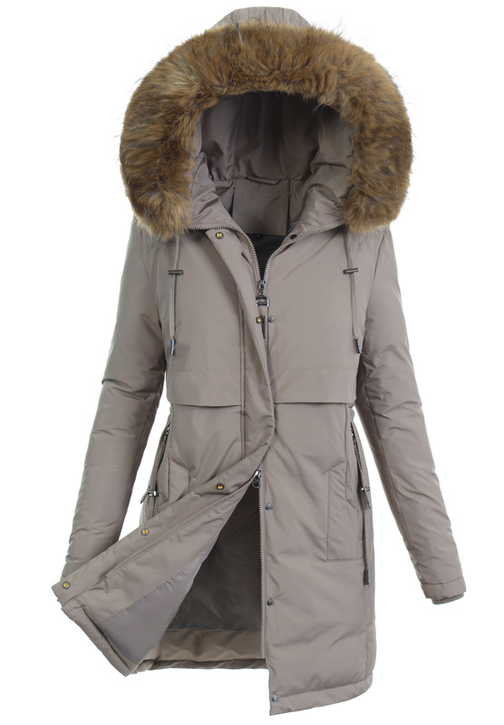 Damska Kurtka Zimowa Elwira Brązowa