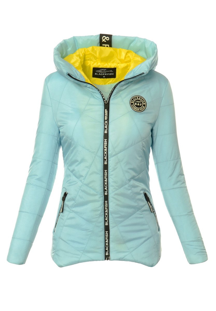 Damska Jesienna Wiosenna Kurtka Błękitna