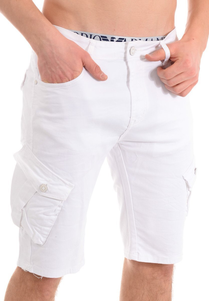 Męskie Spodenki Bojówki Białe