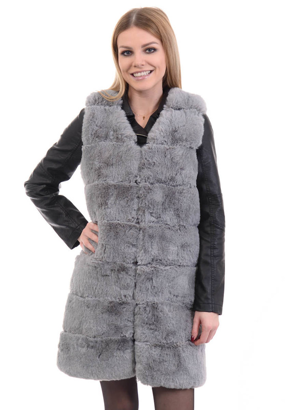 Damska Kamizelka Bezrękawnik Anastazja Szary