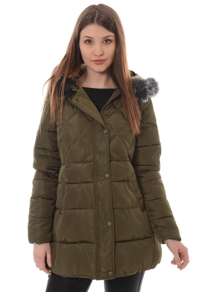 Damska Zimowa Kurtka Ortalionowa Zielona
