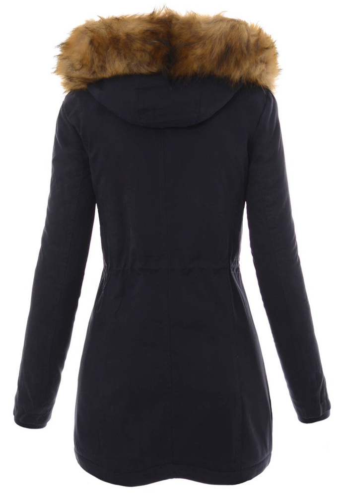 Damska Kurtka Parka Zimowa Adelina Granatowa