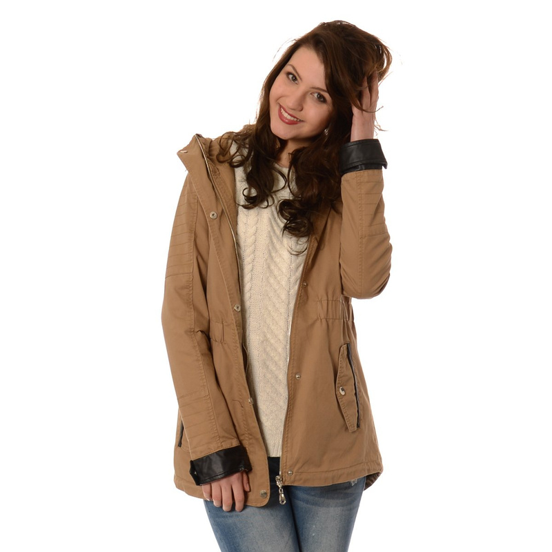 Damska Kurtka Parka Przejściowa Juliette Beżowa