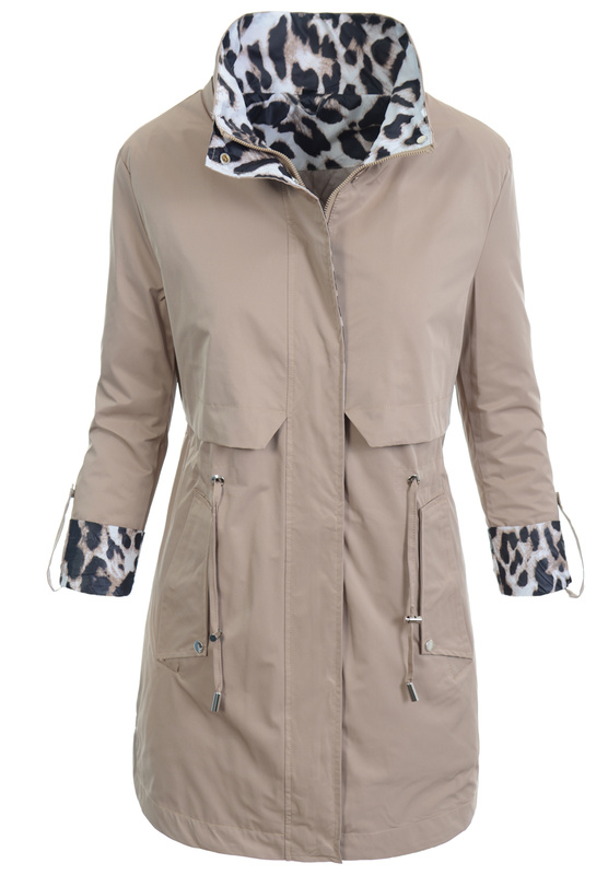Damska Kurtka Parka Wiosenna Lili Beżowa
