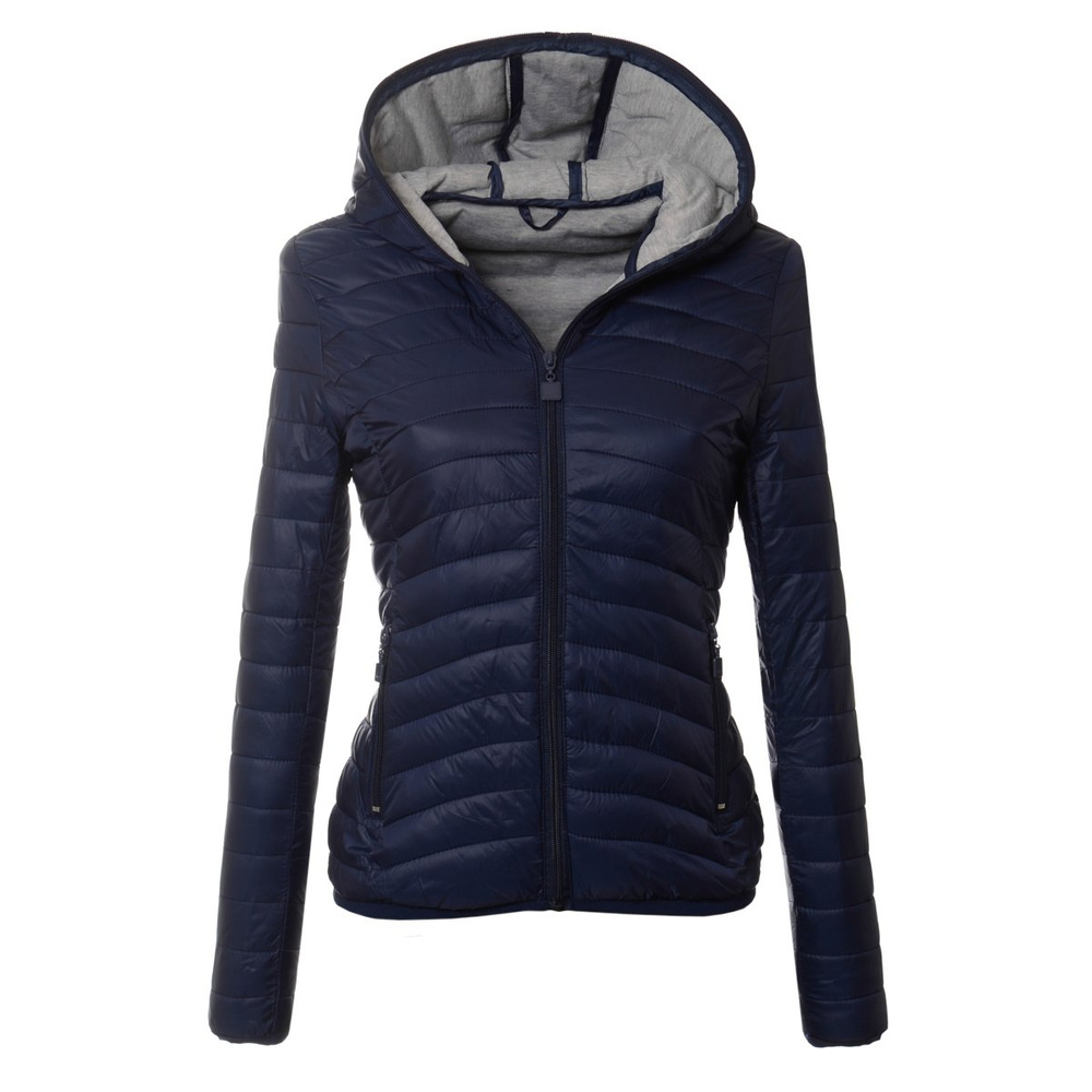 Damska Wiosenna - Jesienna Kurtka Ortalionowa Veronica Granatowa