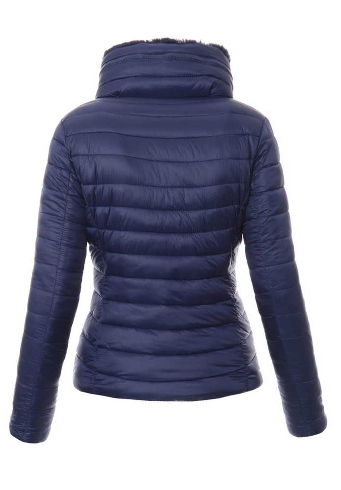 Damska Dwustronna Zimowa Kurtka Ortalionowa Nikola Granatowa