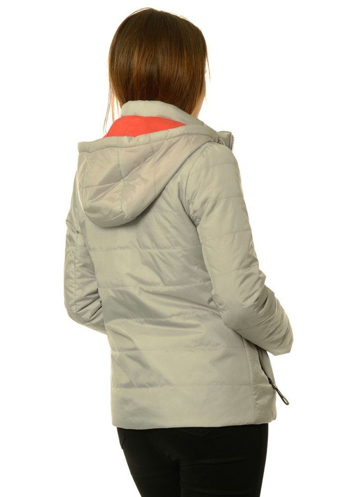 Damska Jesienna Wiosenna Kurtka Szara