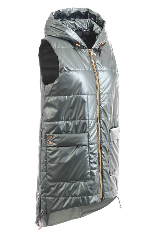 Damska Kamizelka Bezrękawnik Marcjanna Ciemny Zielony