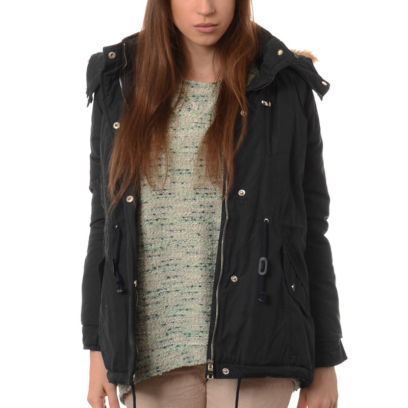 Damska Kurtka Parka Zimowa Granatowa