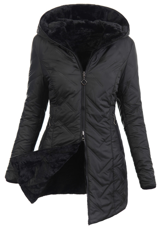 Damska Kurtka Dwustronna Zimowa Damiana Czarna