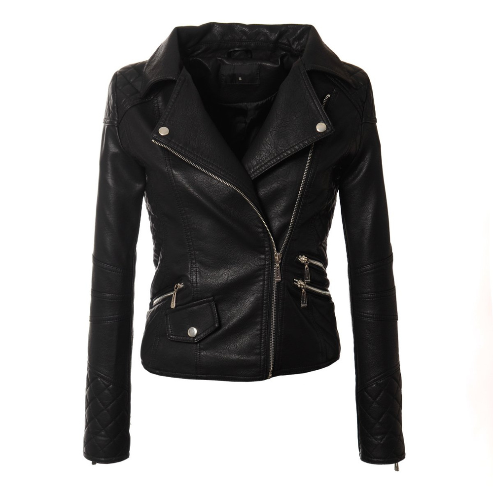 Motocyklowa Damska Kurtka Ramoneska Andrea Czarna