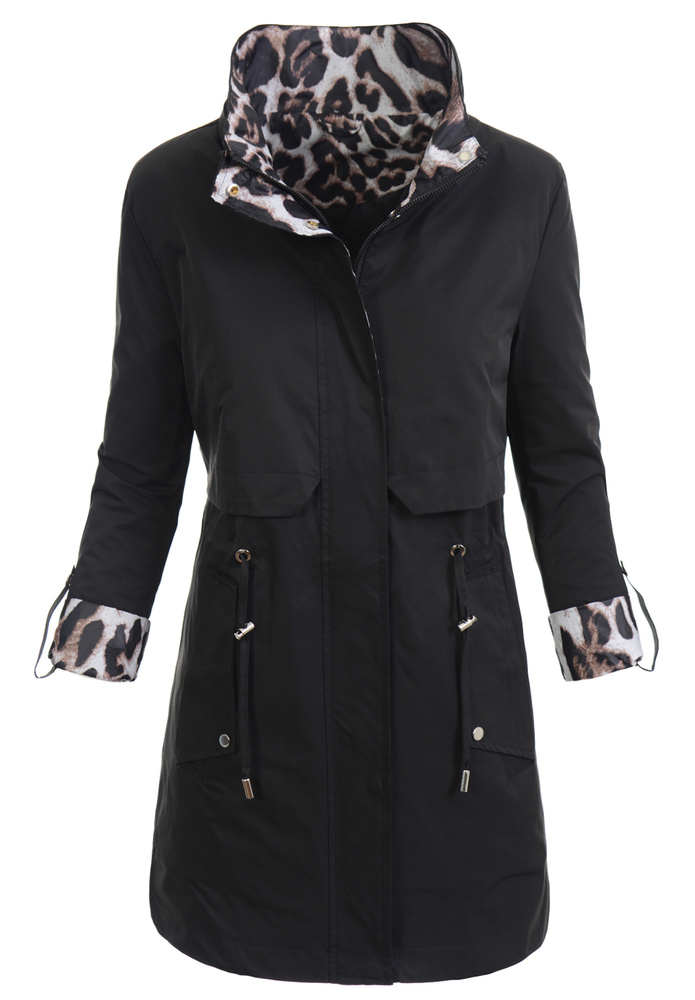 Damska Kurtka Parka Wiosenna Lili Czarna