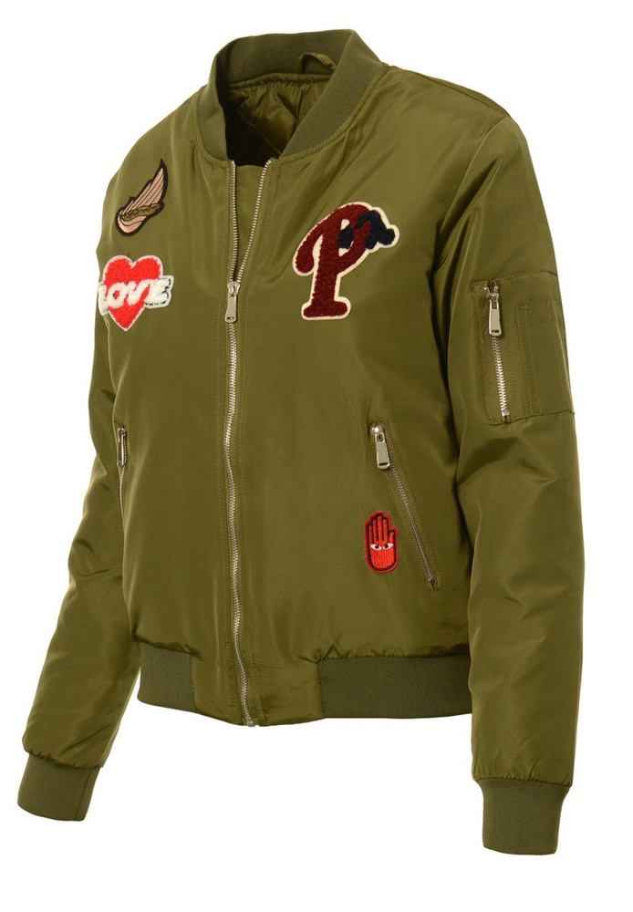 Damska Jesienna Kurtka Bomberka Kenza Zielona