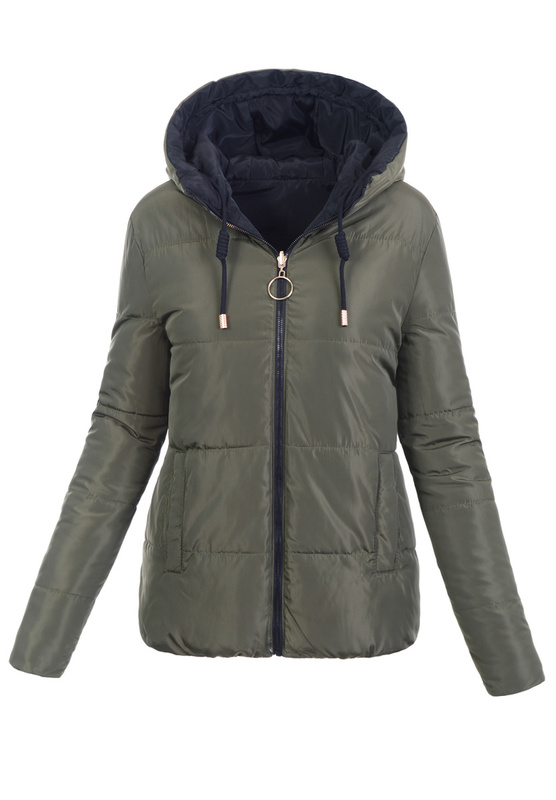 Damska Kurtka Ortalionowa Dwustronna Nastia Czarna