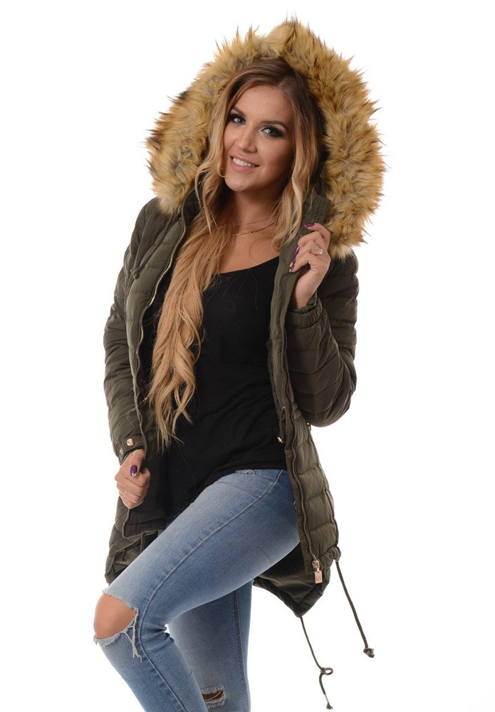 Damska Zimowa Kurtka Ortalionowa Kristin Zielona