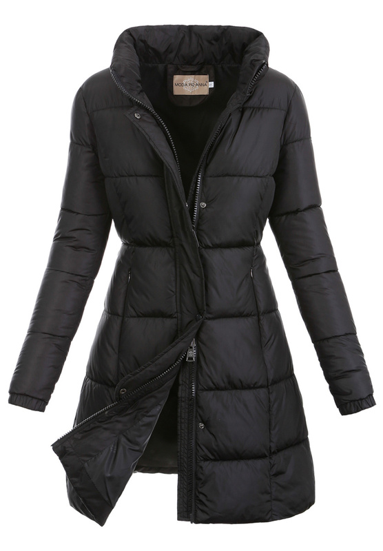 Damska Kurtka Pikowana Jagna Czarna