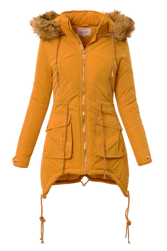 Damska Kurtka Parka Zimowa Camel