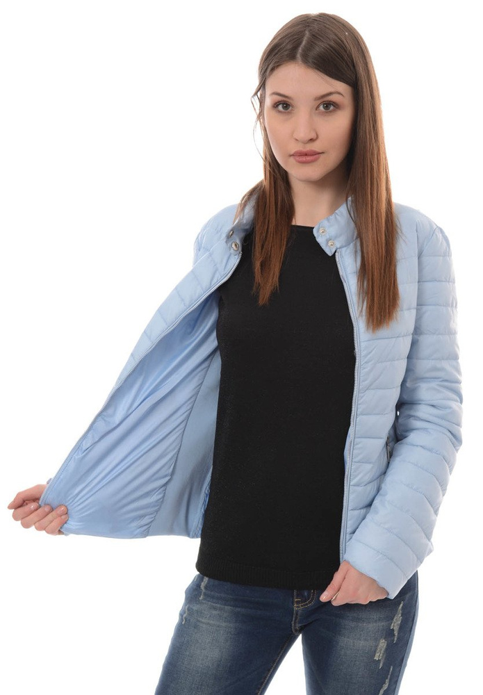 Damska Wiosenna Kurtka Błękitna