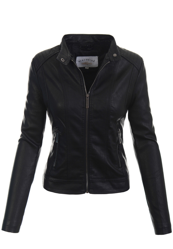 Damska Kurtka Ramoneska Adelajda Czarna