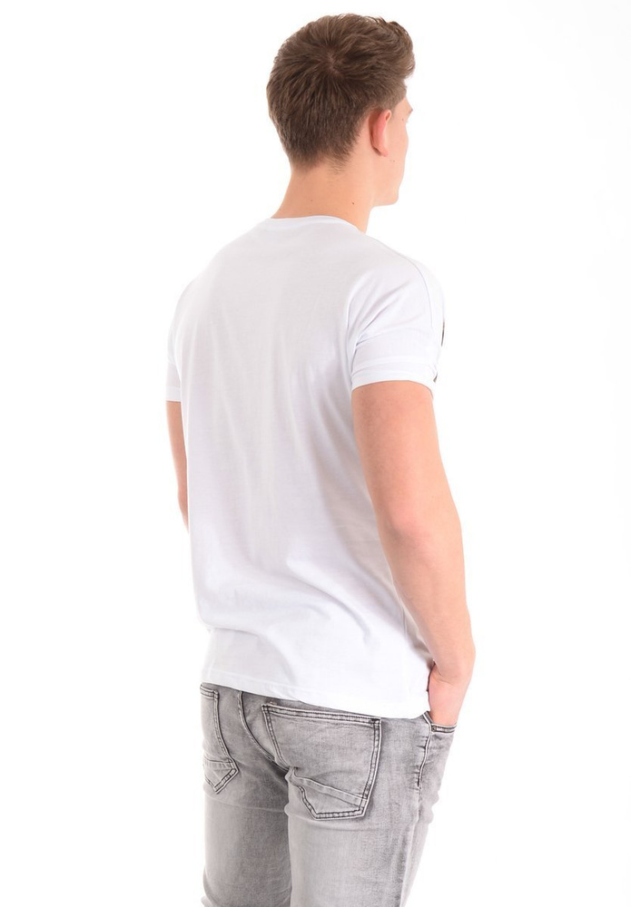 Męska Koszulka T-Shirt Nadruk Biała