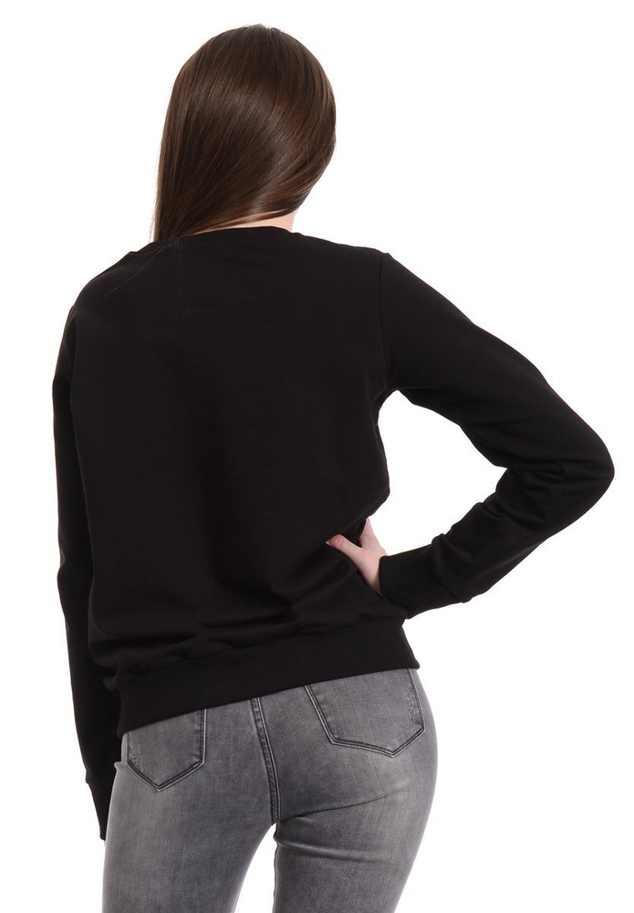 Damska Bluza Bawełniana Nadruk RIDE EAT SLEEP Czarna