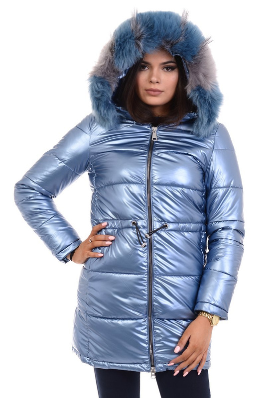 Damska Kurtka Ortalionowa Adelajda Niebieska