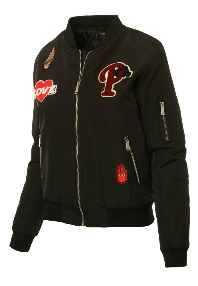 Damska Jesienna Kurtka Bomberka Kenza Czarna