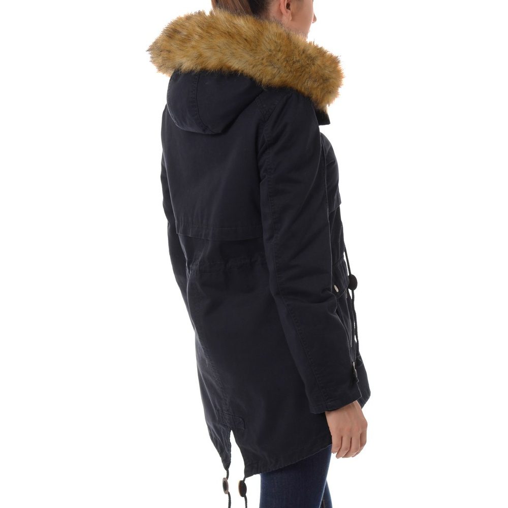 Damska Kurtka Parka Zimowa 2w1 Granatowa (489)