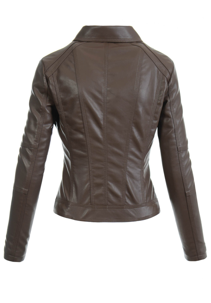 Damska Kurtka Ramoneska Noelia Brązowa