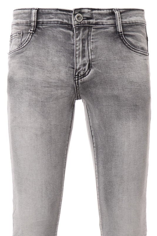 Męskie Spodnie Jeansowe Szare