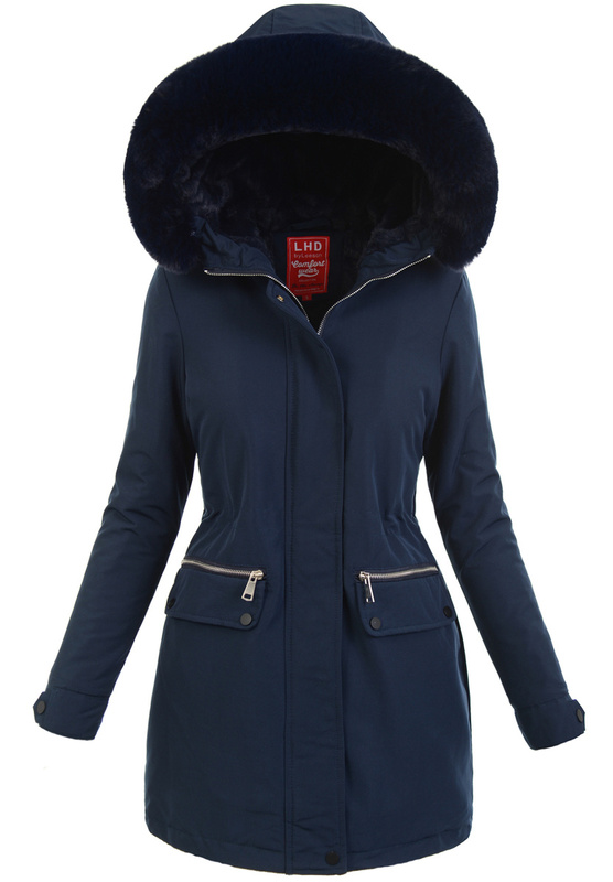 Damska Kurtka Parka Sofia Granatowa