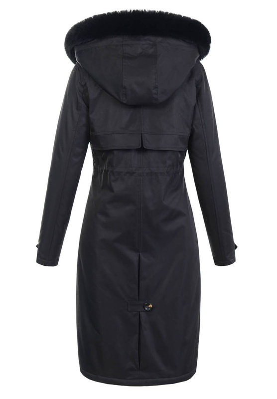 Damska Kurtka Parka Zimowa Selena Czarna