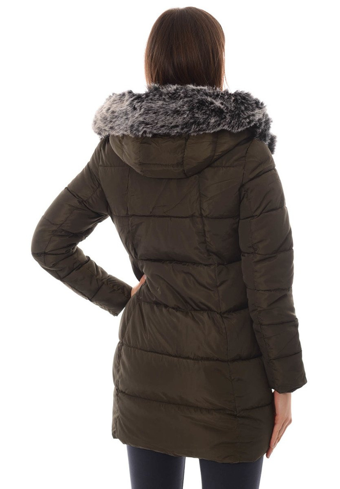 Damska Zimowa Kurtka Ortalionowa Magdalena Zielona