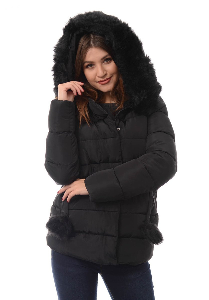 Damska Zimowa Kurtka Ortalionowa Czarna