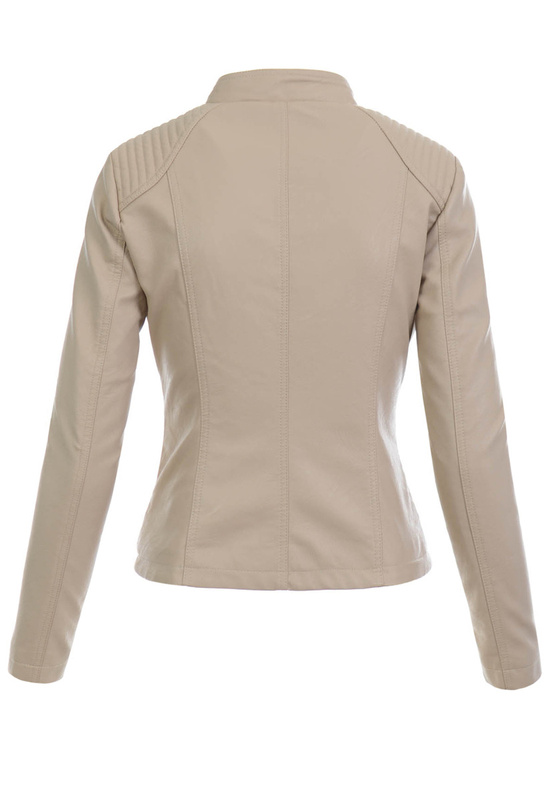 Damska Kurtka Ramoneska Aria Beżowa