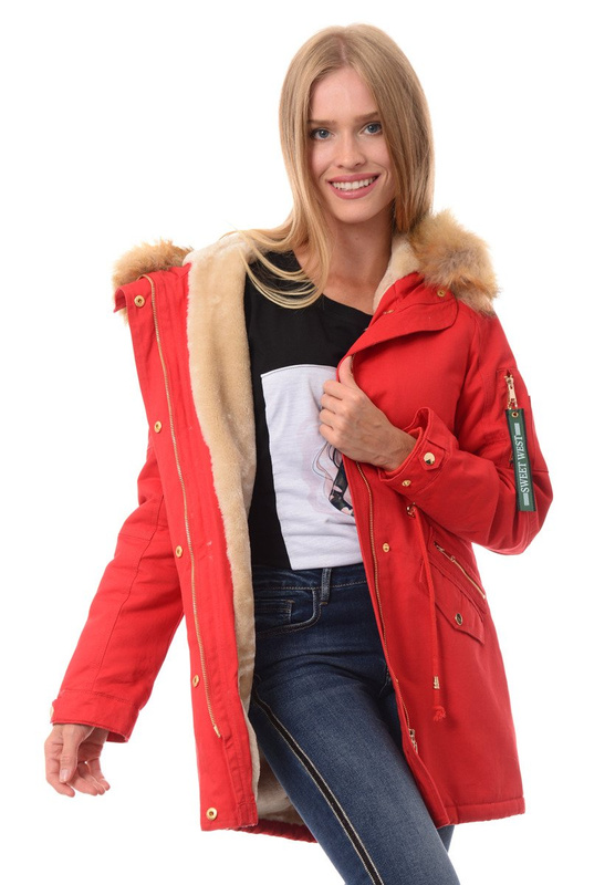 Damska Kurtka Malinowa